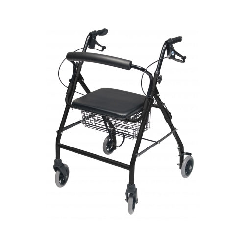 Lumex Walkabout Wide Four-Wheel Rollator, Black (RJ4318K)