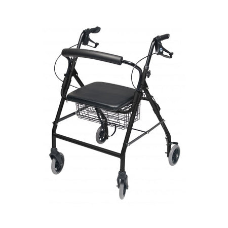 Lumex Walkabout Wide Four-Wheel Rollator, Black (RJ4318K)