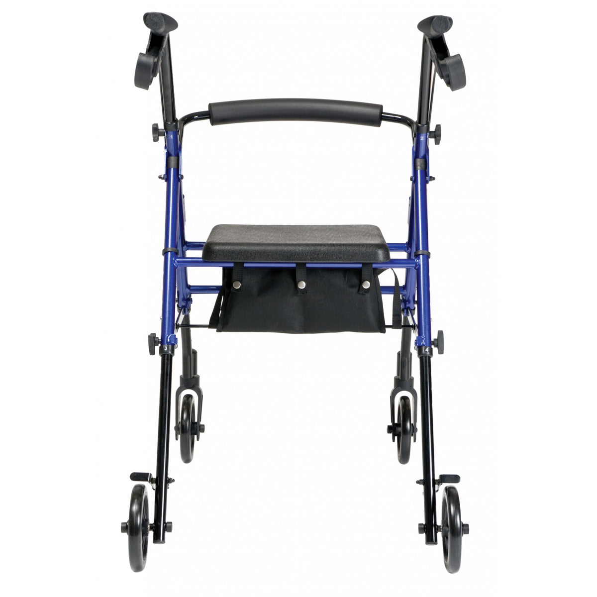 Lumex Set n Go Height Adjustable Rollator / Walker in Blue - Rear View