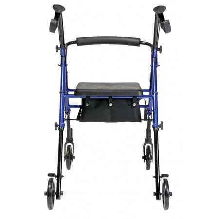 Lumex Set n Go Height Adjustable Rollator / Walker in Blue - Rear View