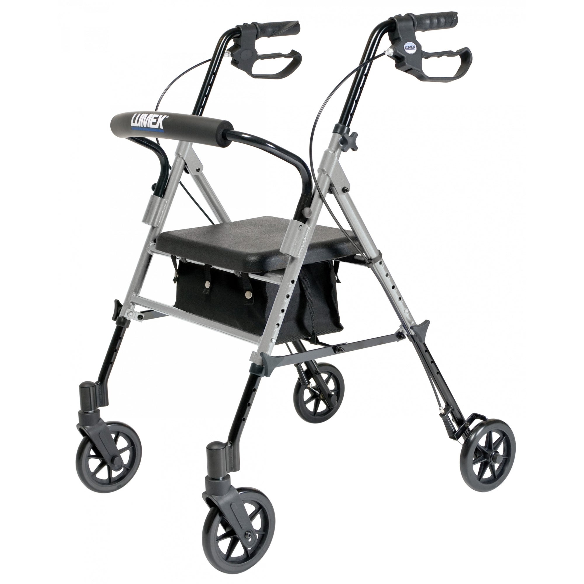 Lumex Set n Go Height Adjustable Rollator / Walker in Silver