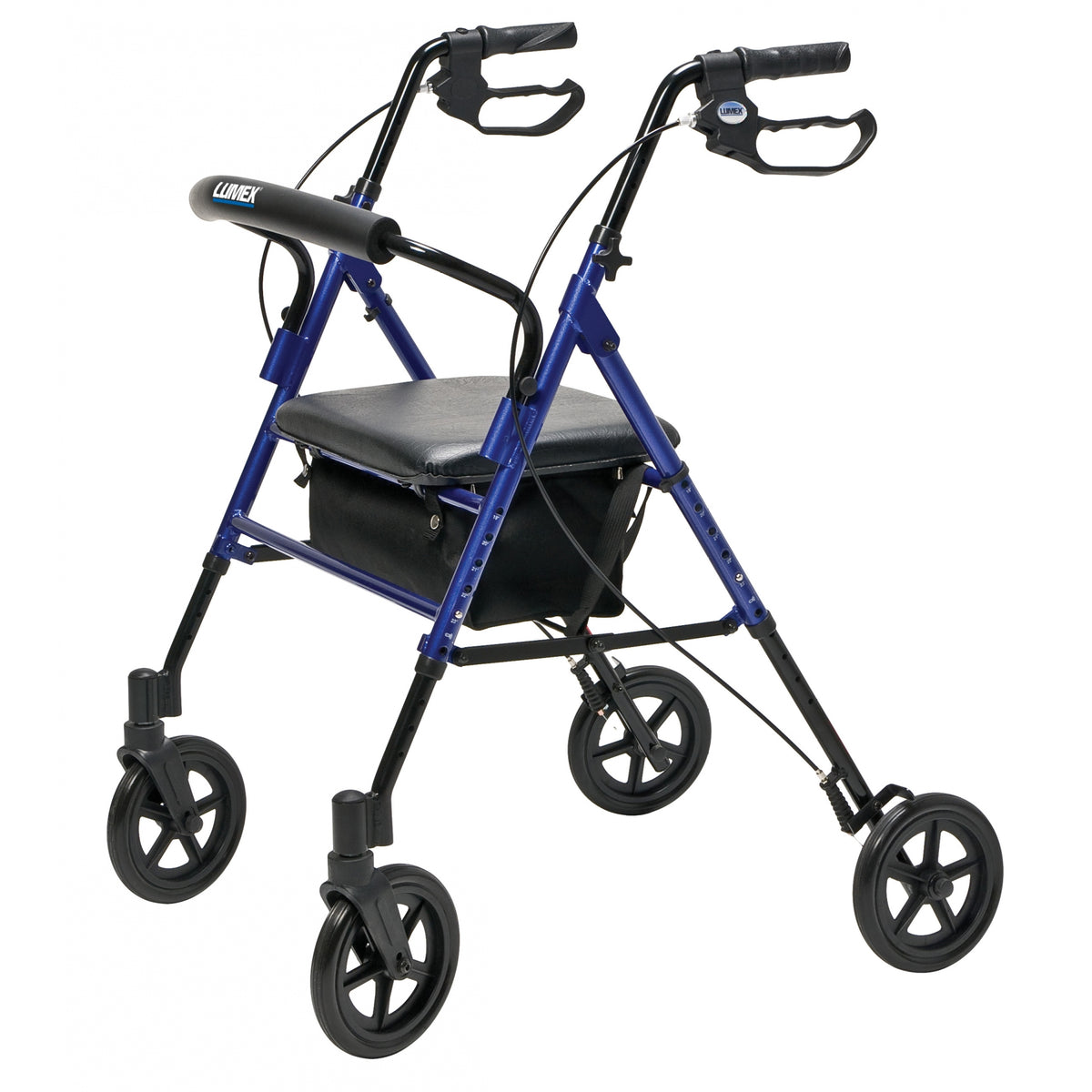 Lumex Set n Go Wide Height Adjustable Rollator / Walker in Blue
