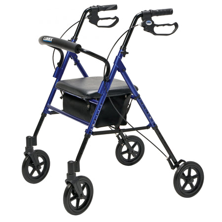 Lumex Set n Go Wide Height Adjustable Rollator / Walker in Blue
