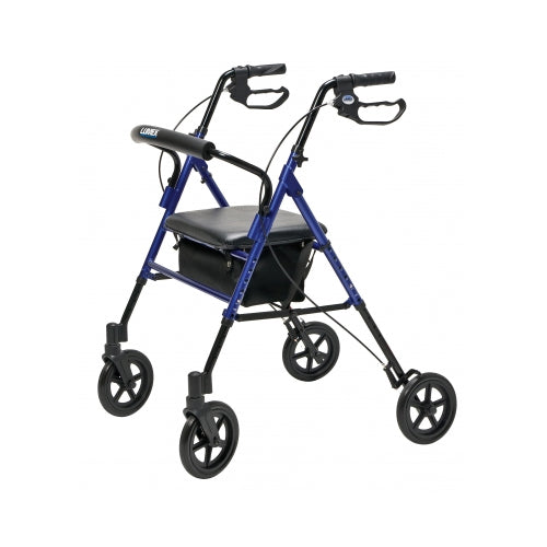 Lumex Set n Go Wide Height Adjustable Rollator, Blue (RJ4718B)