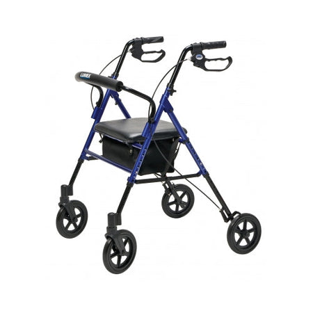 Lumex Set n Go Wide Height Adjustable Rollator, Blue (RJ4718B)