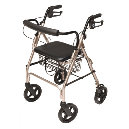 Lumex Walkabout Four-Wheel Contour Deluxe Rollator Walker in Champagne