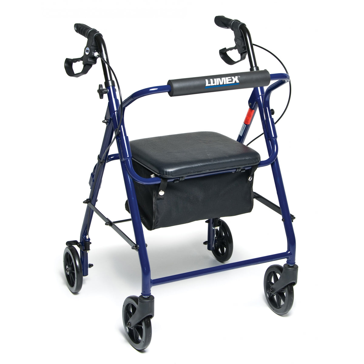 Lumex Walkabout Basic Four-Wheel Rollator Walker in Blue