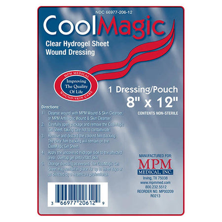 MPM Medical CoolMagic Hydrogel Sheet Dressing, 8" x 12" (MP00209)