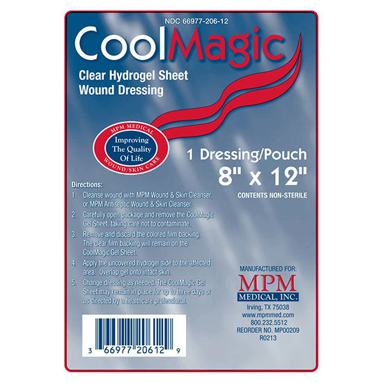 MPM Medical CoolMagic Hydrogel Sheet Dressing, 8" x 12" (MP00209)