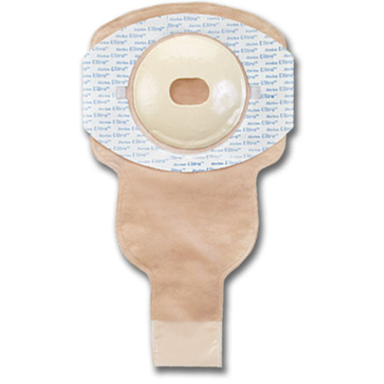 Marlen UltraPlus Ileostomy-Colostomy Drainable One-Piece Pouch, Flat, Pre-cut 1" x 1-3/4", Oval, Transparent (55456)