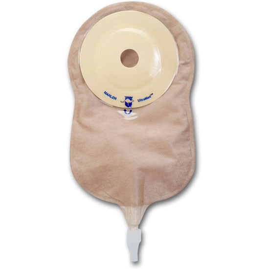 Marlen UltraMax One Piece Urostomy Pouch w/AquaTack Hydrocolloid Barrier, Pre-cut 1" (72425)