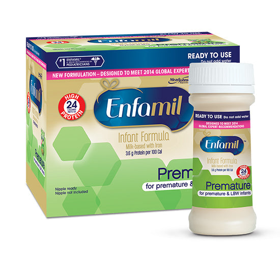 Mead Johnson Enfamil Premature Infant Formula 24 Cal High Protein, 2 fl oz Bottle (156601)