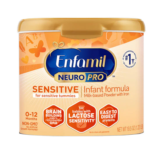 Mead Johnson Enfamil NeuroPro Sensitive Infant Formula Powder, 19.5 oz Tub (197801)