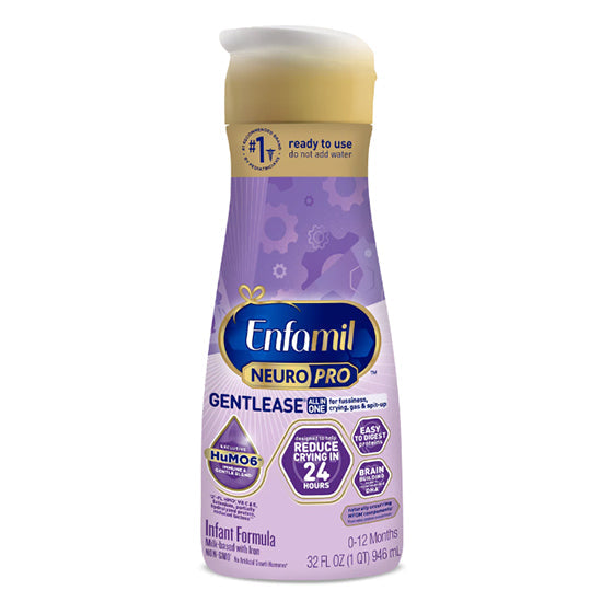 Mead Johnson Enfamil NeuroPro Gentlease Infant Formula, Liquid, 32 fl oz Bottle (494104)