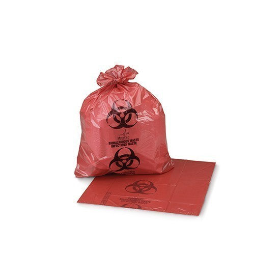 Medegen Biohazardous Waste Bag, 40x46, Red/Black (45-43)