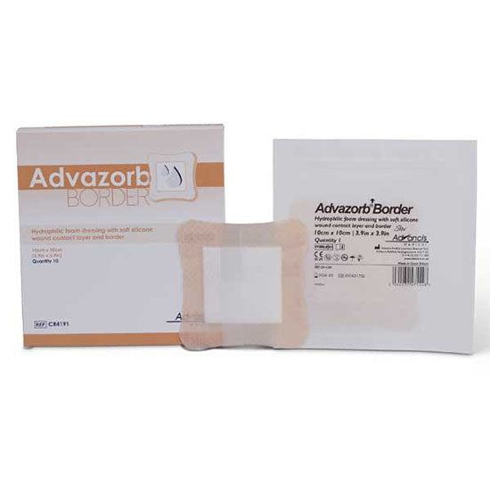 MEDI USA Advazorb Foam Dressing with Silicone Border, 5" x 5" (CR4192)