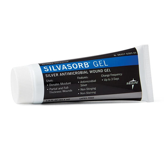 Medline SilvaSorb Silver Antimicrobial Wound Gel, 1.5 oz Tube (MSC9301EP)