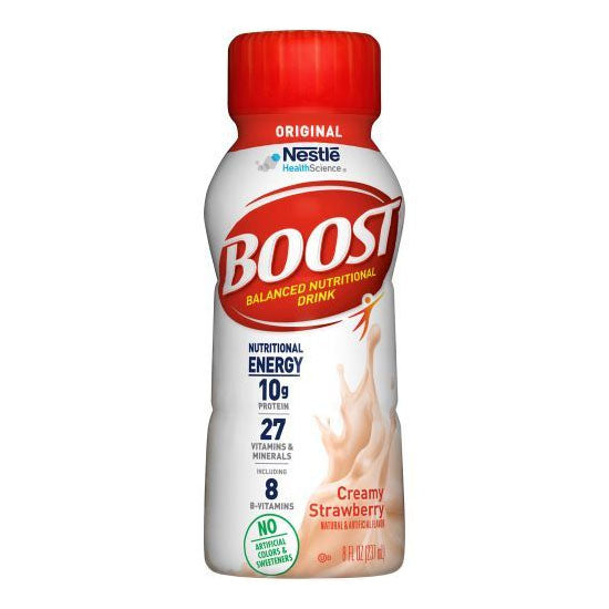 Nestle Healthcare Nutrition BOOST Original, Creamy Strawberry, 8oz Bottle (6763600)