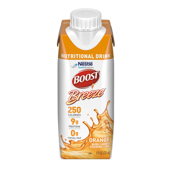 Nestle Healthcare Boost Breeze Nutritional Drink, Orange Flavor, 8oz Carton (4390012801)