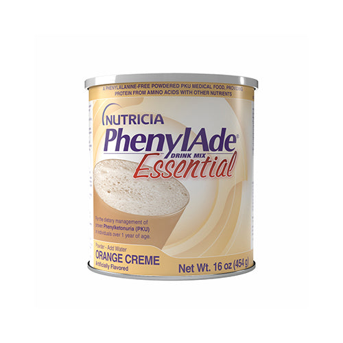 Nutricia PhenylAde Essential Drink Mix, 1 lb Can, Orange Creme (200769)