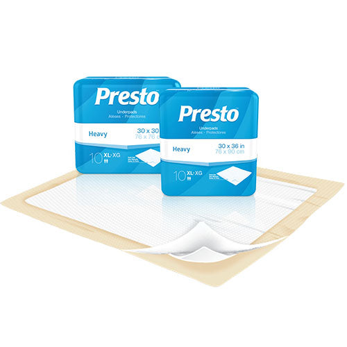 Presto Heavy Underpads, 30in x 30in (UPP39030)