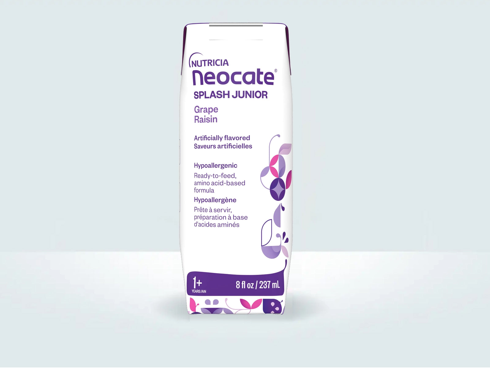 Nutricia Neocate Splash Junior, Grape, 8oz (122435A) - Front view