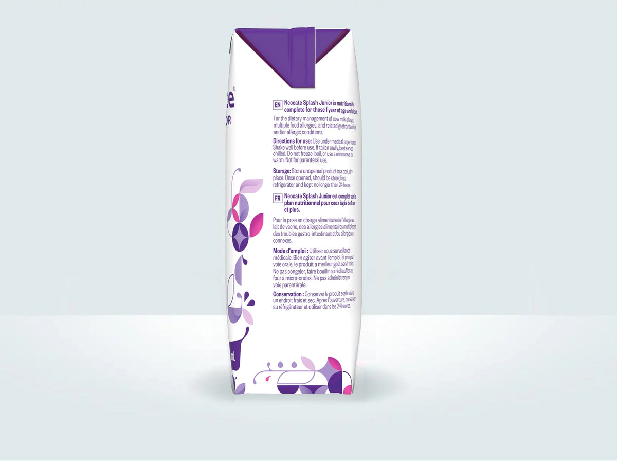 Nutricia Neocate Splash Junior, Grape, 8oz (122435A) - Back view