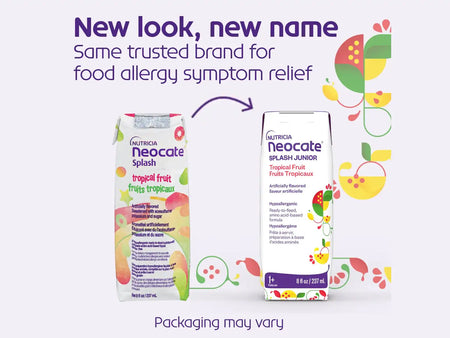 Nutricia Neocate Splash Junior, Unflavored, 8oz (111394A) - Packaging new and old view