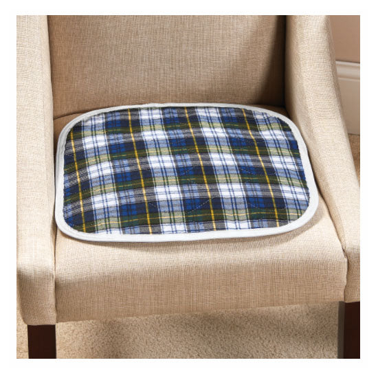 Salk Company CareFor Deluxe Green Plaid Reusable Chair Pad, 18" x 18" (1969GP)