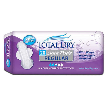 Secure Personal Care TotalDry Light Pads Regular (SP1560)