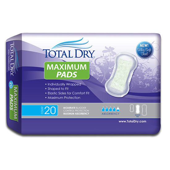 Secure Personal Care TotalDry Pads Maximum (SP1573)