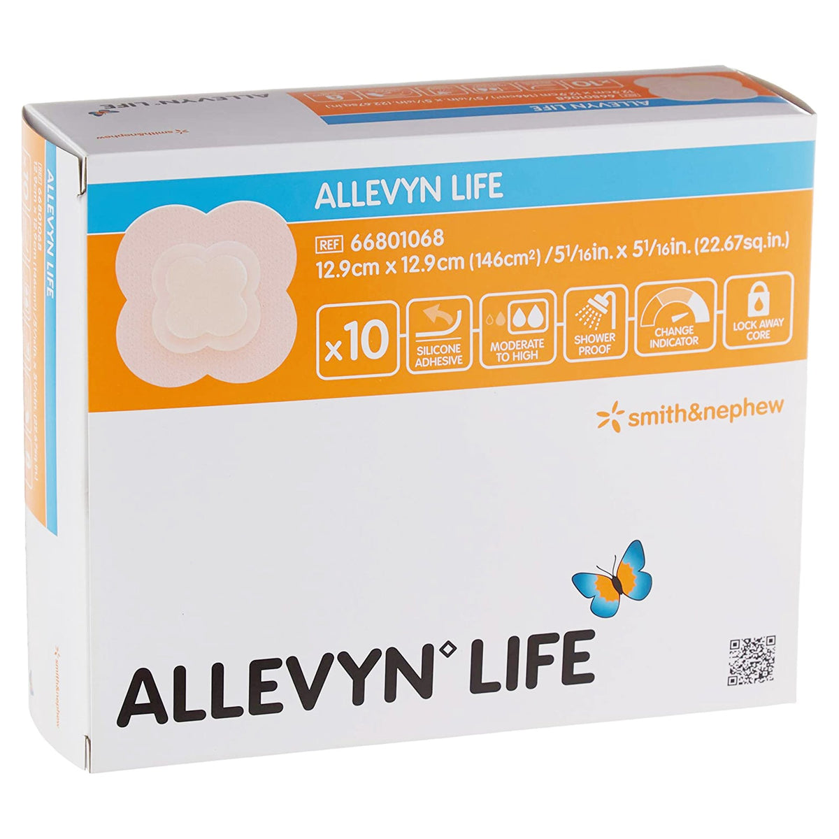 Smith & Nephew ALLEVYN Life Foam Dressing, 5-1/16" x 5/1-16" (66801068) - Box