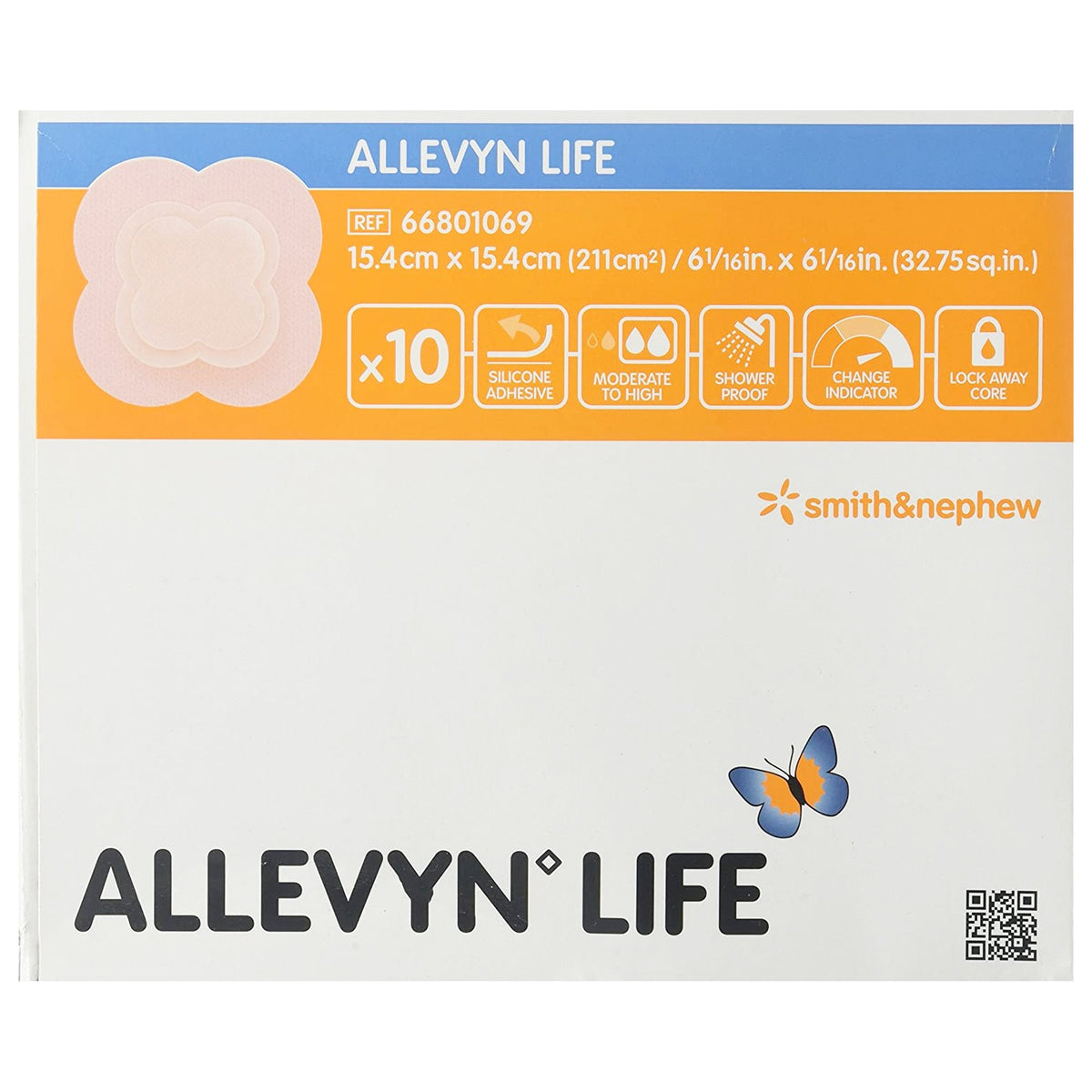 Smith & Nephew ALLEVYN Life Foam Dressing, 6-1/16" x 6-1/16" (66801069)