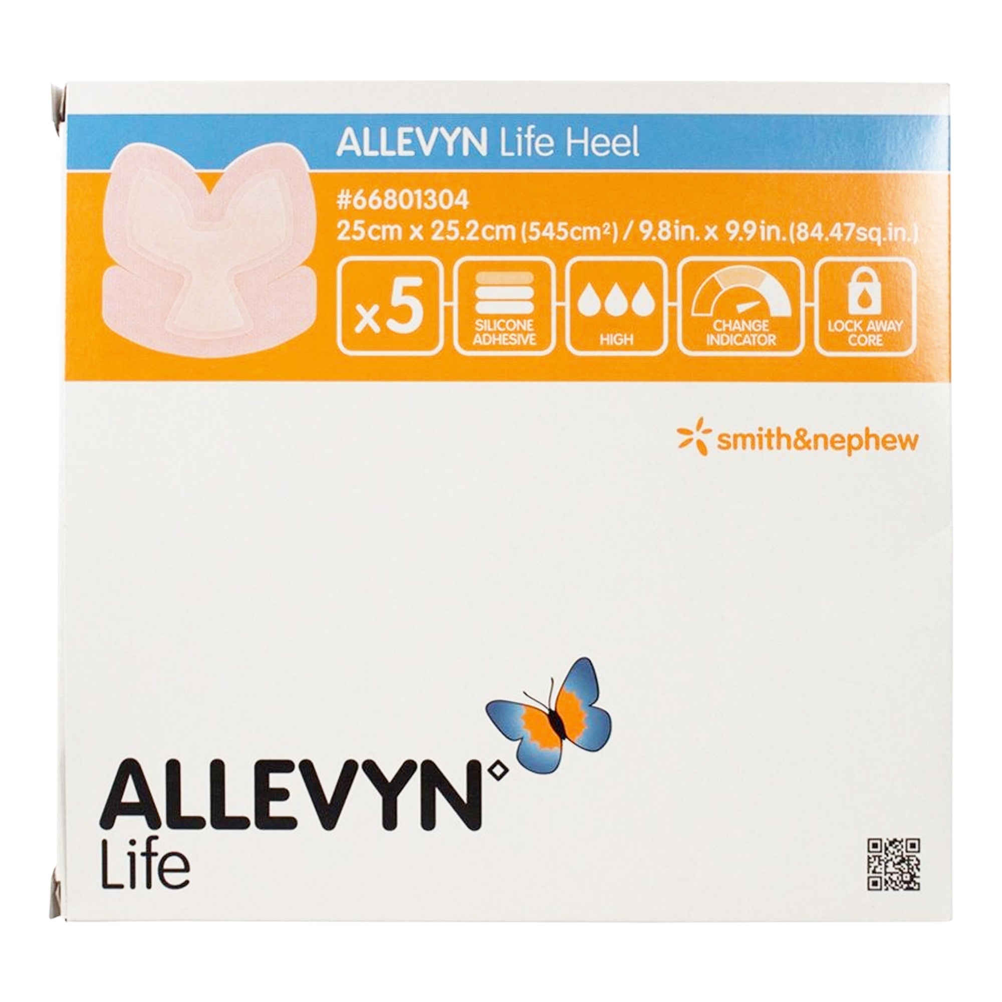 Smith & Nephew ALLEVYN Life Heel, 9" x 9" (66801304)