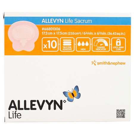 Smith & Nephew ALLEVYN Life Foam Sacrum Dressing, 6-3/4" x 6-7/8" (66801306)