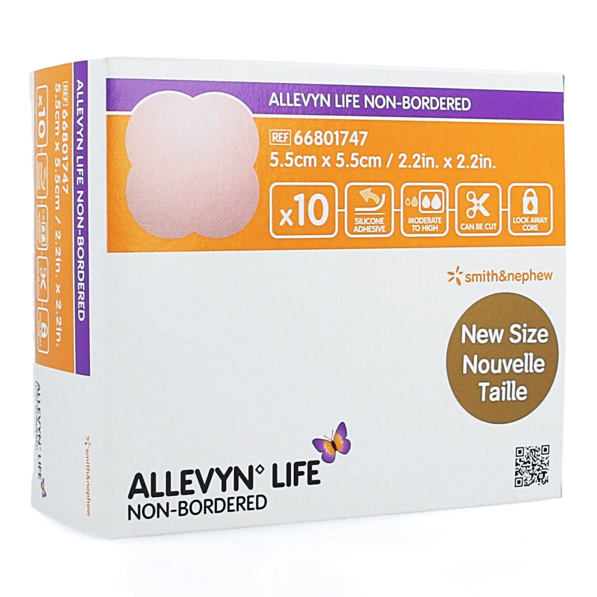 Smith & Nephew Allevyn Life Non-Bordered Foam Dressing, 5.5cm x 5.5cm (66801747)