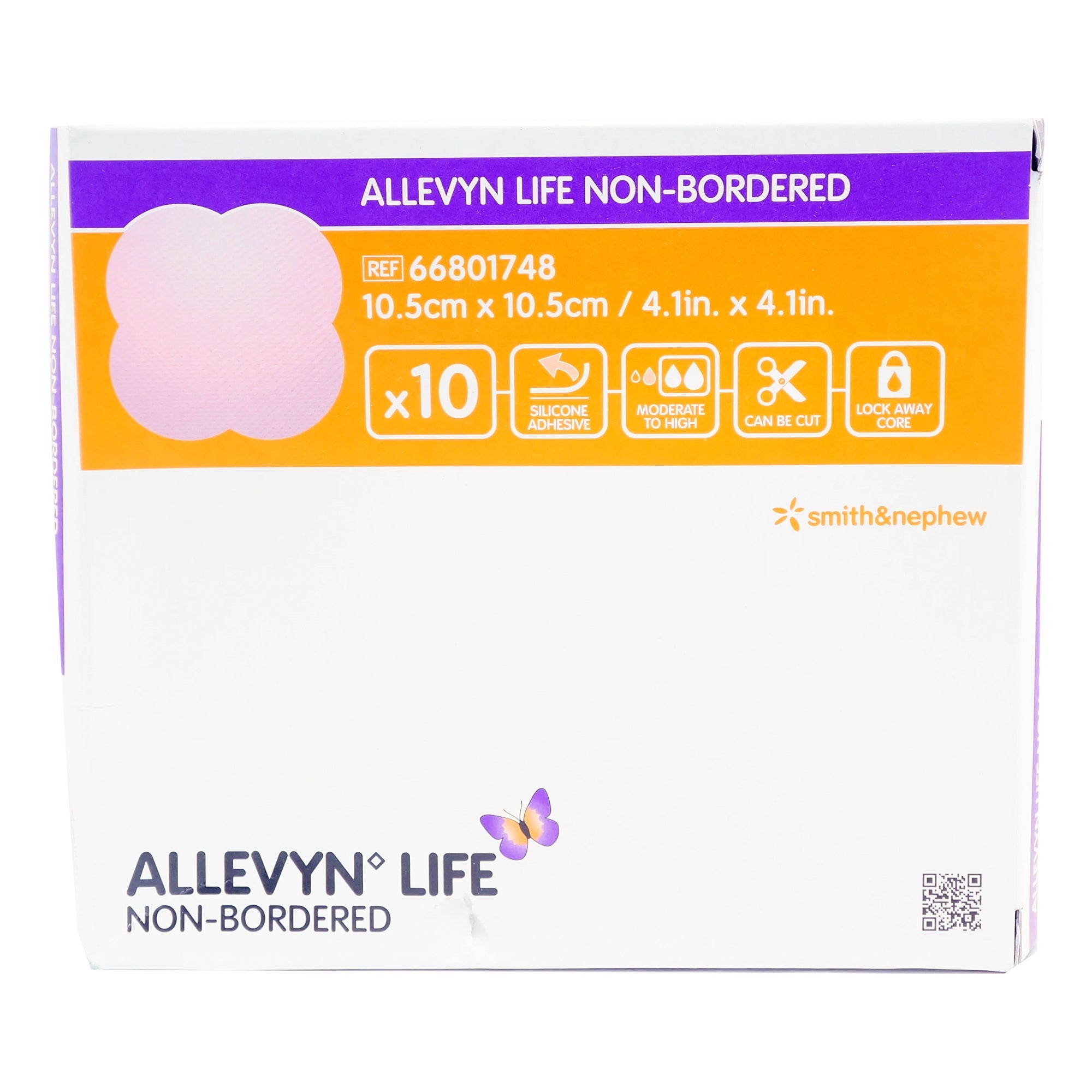 Smith & Nephew ALLEVYN Life Non-Border Foam Dressing, 4" x 4" (66801748)