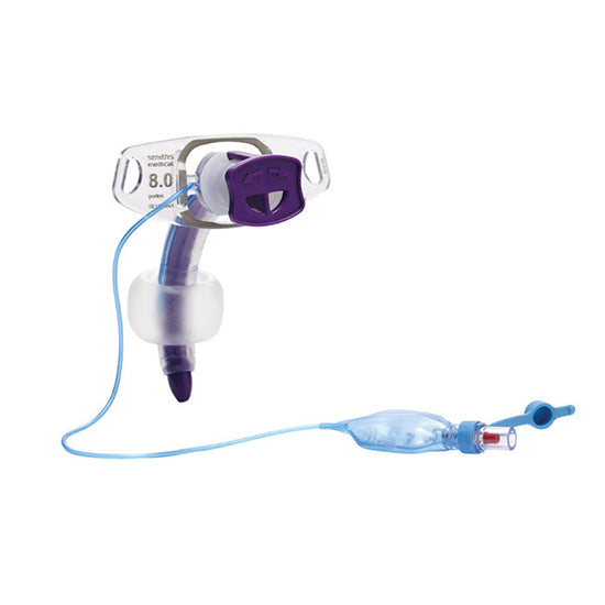 Smiths Medical BLUselect Cuffed Tracheostomy Tube with Wedge, Non-Fenestrated, Size 10.0 (101/815/100)
