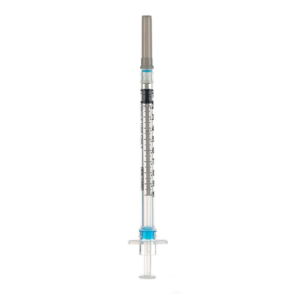 Sol Millennium SOL-CARE 0.5ml TB Safety Syringe w/Fixed Needle 27G x 1/2" (100090IM)