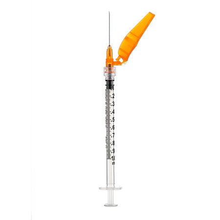 Sol Millennium SOL-CARE 1mL Luer Lock Syringe w/Safety Needle 25G x 1" (12510SN)