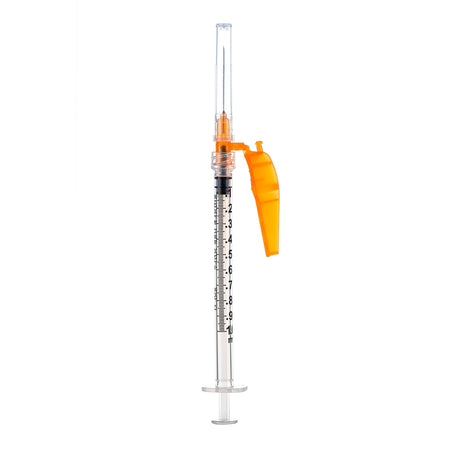 Sol Millennium SOL-CARE 1mL Luer Lock Syringe w/Safety Needle 23G x 1" (12310SN)