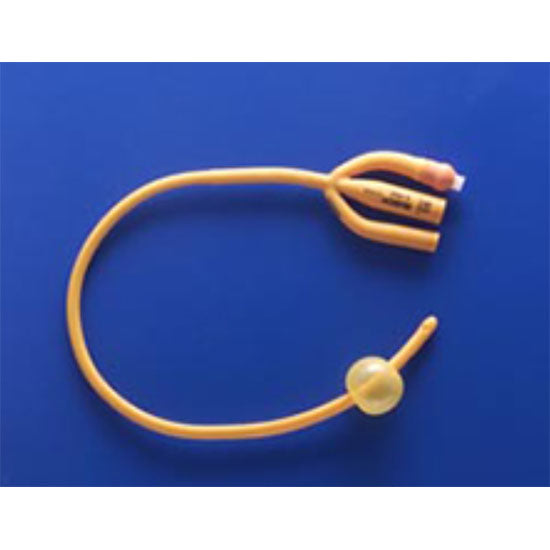 Teleflex Gold Siliconized Coated Foley Catheter, 16 Fr, 16", 3-way, 30-50 mL (183430160)