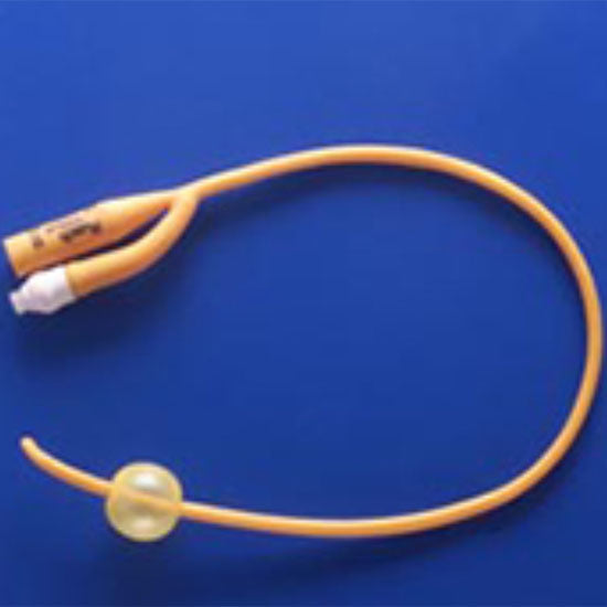 Teleflex Puregold Tiemann Coude Foley Catheter, 18 Fr, 16", 2-way, 5-15 mL (318118)