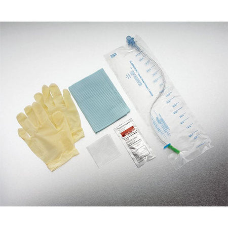 Teleflex Rusch MMG Intermittent Catheter Closed System Kit, Red Rubber, Straight, 14 Fr (RLA-142-3R)