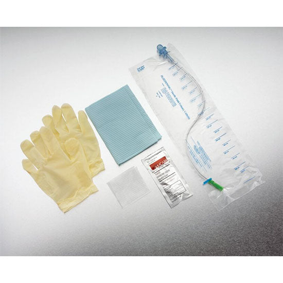 Teleflex Rusch MMG Intermittent Catheter Closed System Kit, Red Rubber, Straight, 16 Fr (RLA-162-3R)