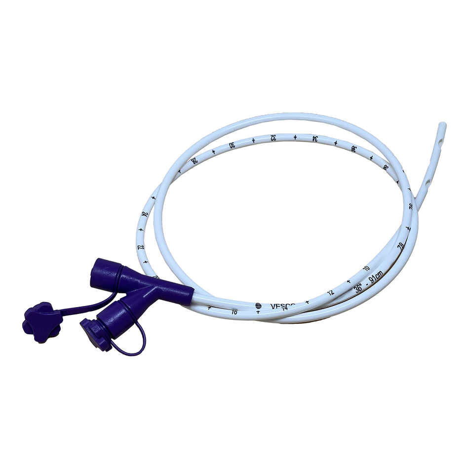 Vesco Medical Nasogastric Feeding Tube, 6Fr, 36in, Dual Port (VED-29106)