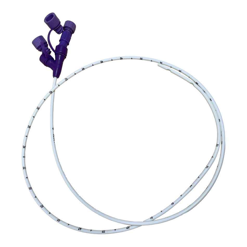 Vesco Medical Nasogastric Feeding Tube, Polyurethane, with Stylet, 6Fr, 36in, Dual Port (VED-29106S)