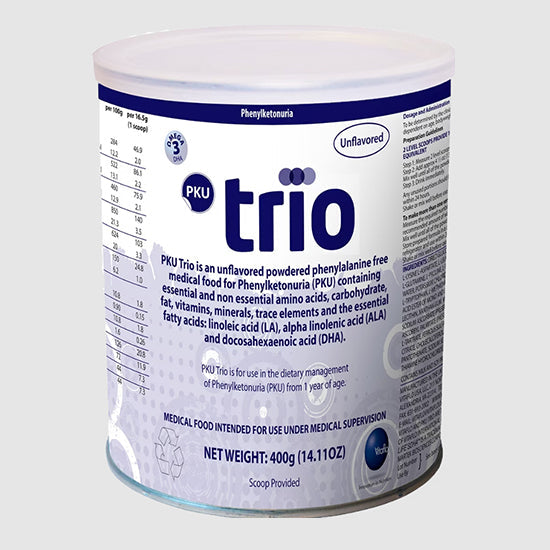 Vitaflo PKU Trio, Unflavored, Powder, 400g Can