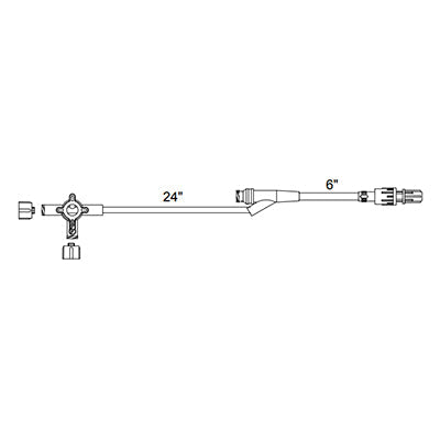 Smiths Medical Hi-Flo Stopcock Extension Set with Smartsite Valve (MX20307R1)