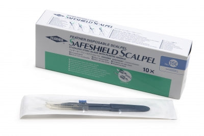 Feather Safeshield Disposable Sterile Scalpel, #15C (2980#15C)